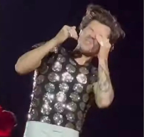 Harry Styles konser sırasında bir cisimle gözünden vuruldu! - Resim : 1