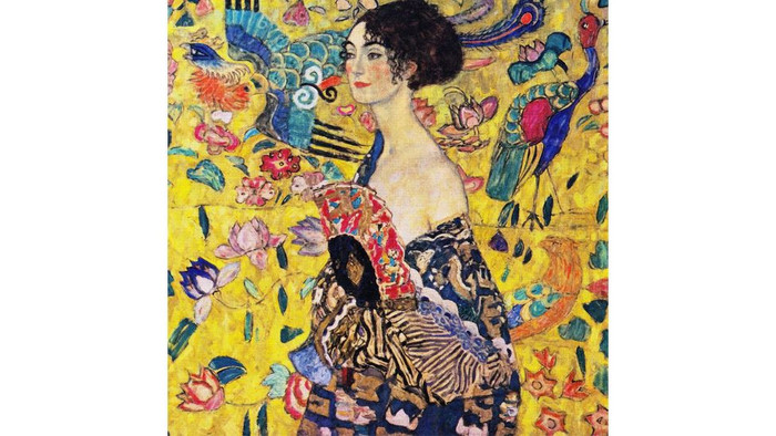 Gustav Klimt'in Yelpazeli Kadın adlı eseri