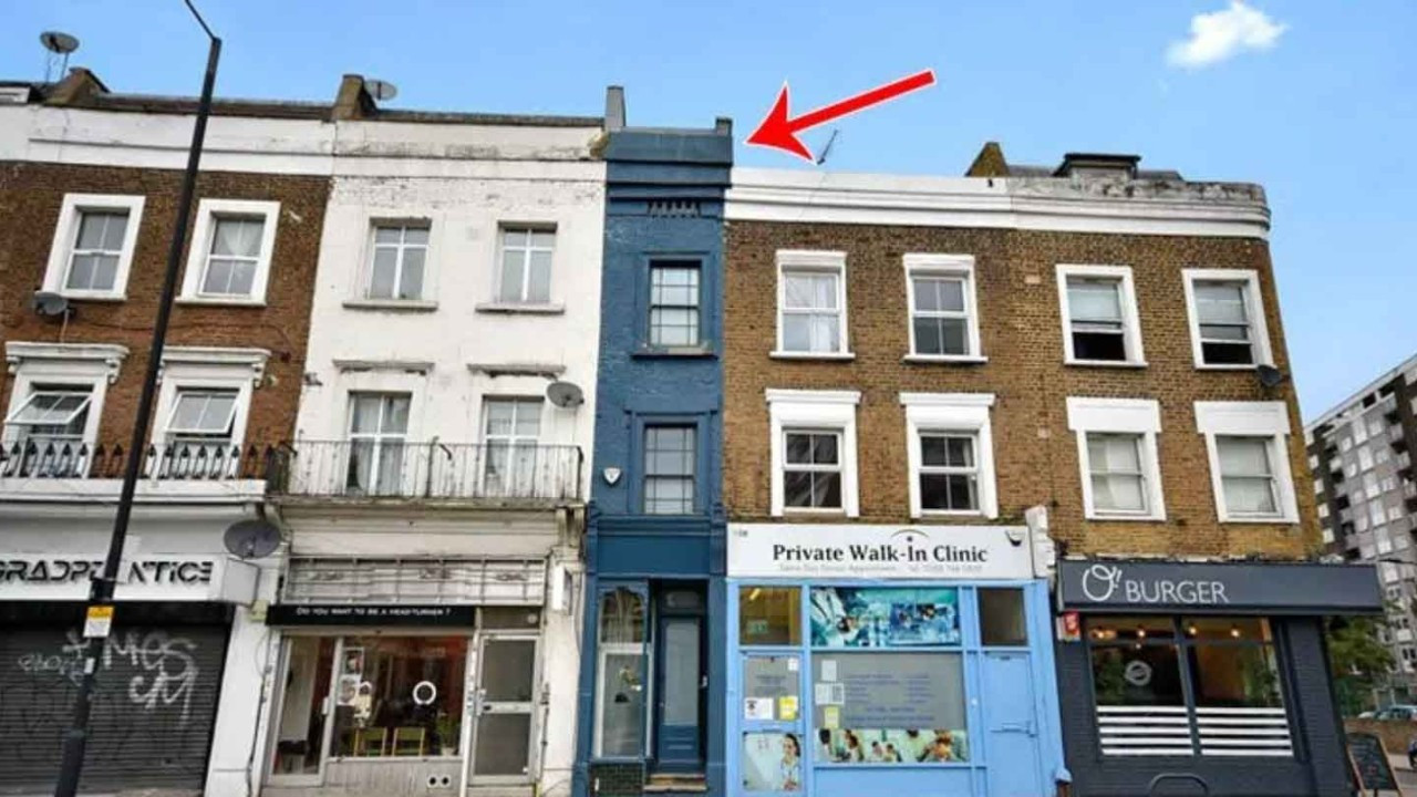 Londra'nın en dar evi satışa çıkarıldı