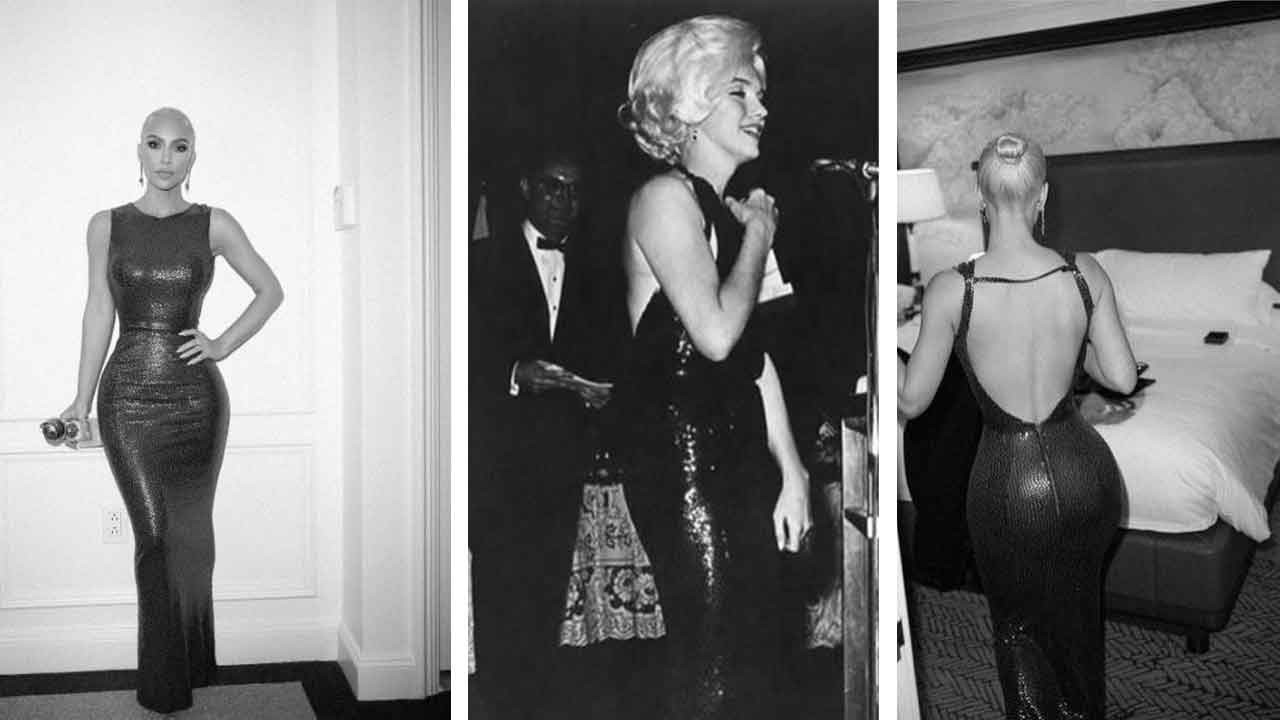Kim Kardashian, Marilyn Monroe'nun ikonik elbiselerinden birini daha giyindi