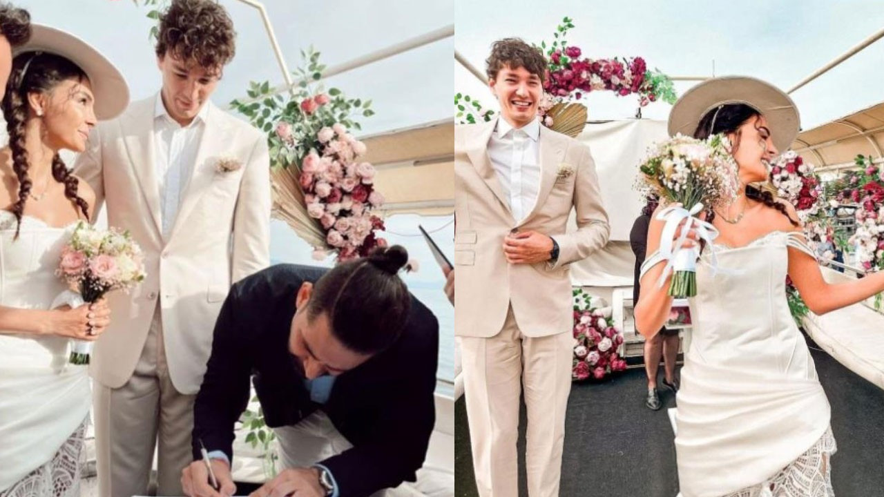 Ebru Şahin ve Cedi Osman evlendi! İşte Makedonya'daki nikahtan görüntüler