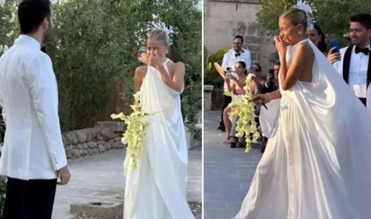 Burcu Esmersoy ve Nazım Akmandil İtalya'da evlendi! Nikahtan yansıyanlar