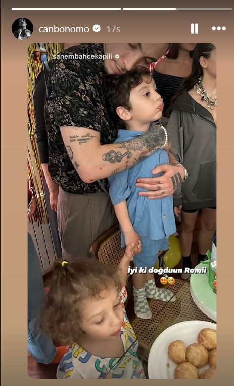 Öykü Karayel ve Can Bonomo'nun oğlu Roman, 3 yaşına bastı