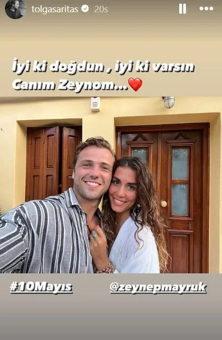 Tolga Sarıtaş nişanlısı Zeynep Mayruk'un doğum gününü kutladı: İyi ki doğdun, iyi ki varsın Zeynom