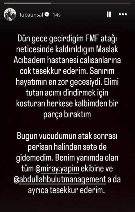 Tuba Ünsal atak geçirdi: "Hayatımın en zor gecesiydi"