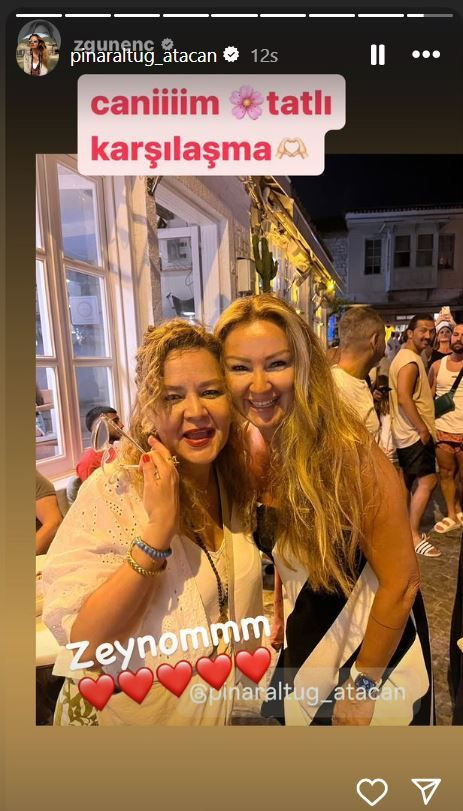 Çocuklar Duymasın'da birlikte oynamışlardı! Pınar Altuğ ve Zeyno Günenç tatilde karşılaştı