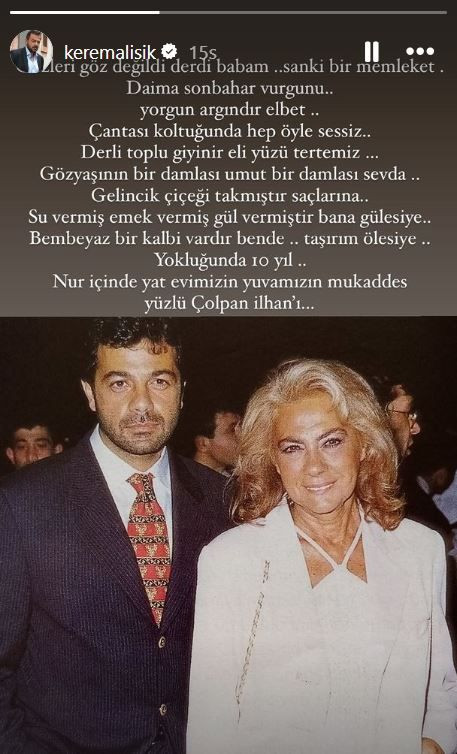 Kerem Alışık'tan duygu yüklü paylaşım: Babam 'Gözleri göz değildi' derdi