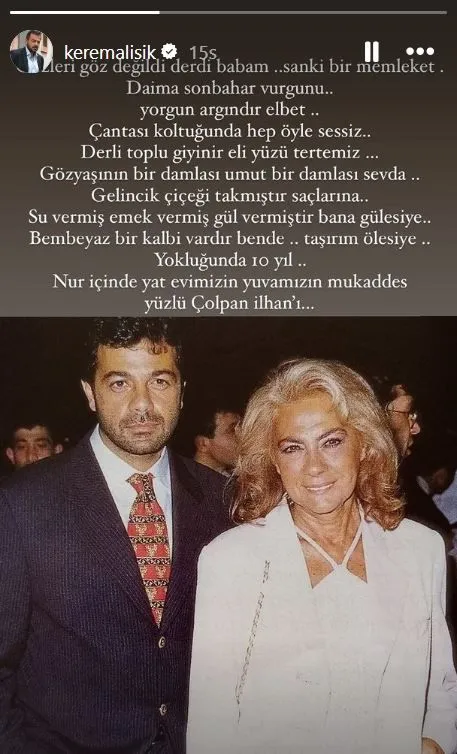 Kerem Alışık'tan duygu yüklü paylaşım: Babam 'Gözleri göz değildi' derdi