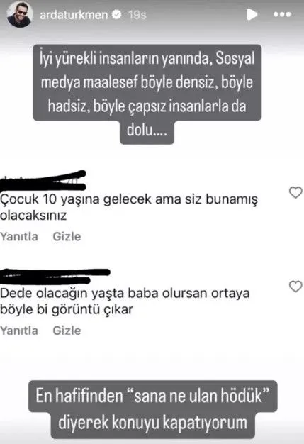 Şef Arda Türkmen'i kızdıran yorum: Dede olacağın yaşta baba oldun