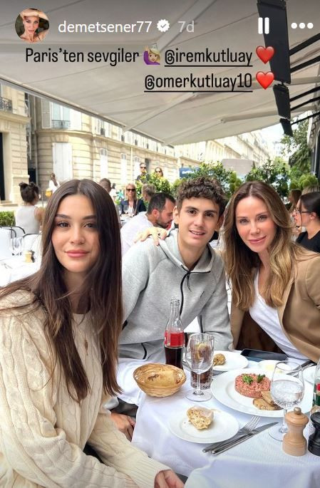 Demet Şener oğlu ve kızı ile Paris'e gitti: Paris'ten sevgiler