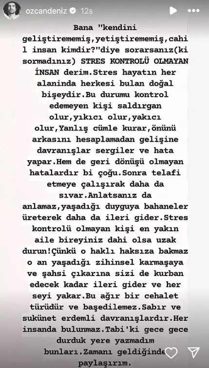 Özcan Deniz'den ailesine rest: Siz kaç aile ferdi tarafından ihanete uğradınız?