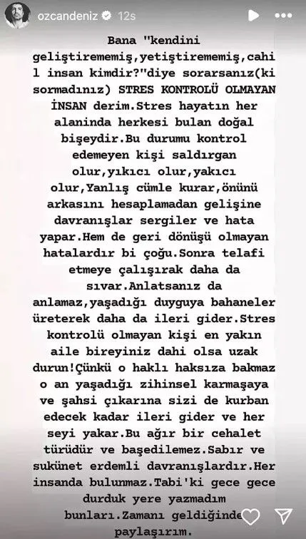 Özcan Deniz'den ailesine rest: Siz kaç aile ferdi tarafından ihanete uğradınız?