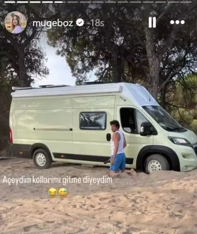 Müge Boz ve Caner Erdeniz'e karavan şoku