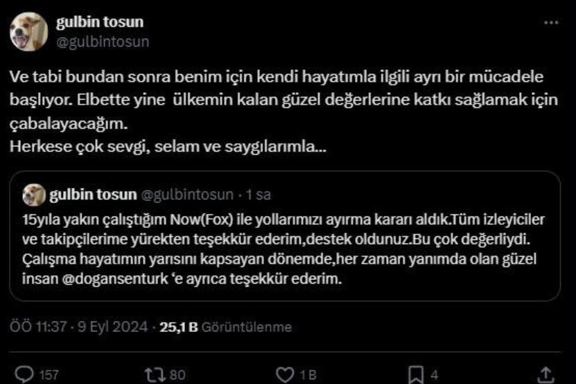 Gülbin Tosun'dan "NOW TV" kararı: Yollarımızı ayırdık...