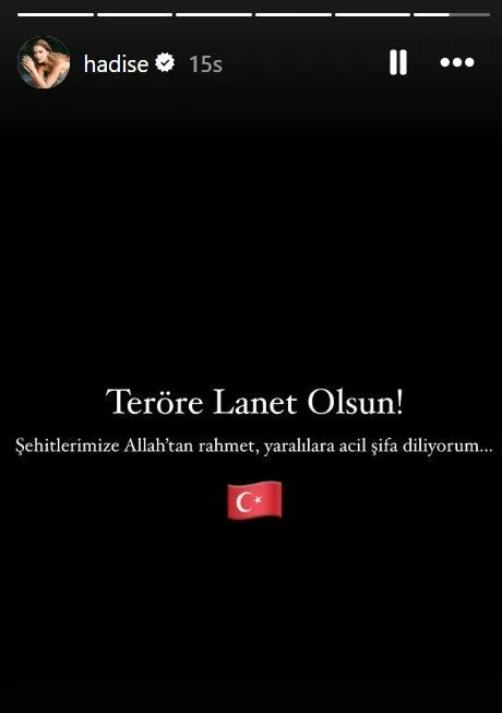 Ünlüler terör saldırısını lanetledi: Başımız sağ olsun