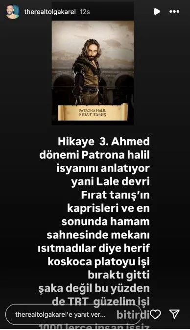 Tolga Karel'den beklenmedik çıkış: Gelin size gördüğüm yerde...