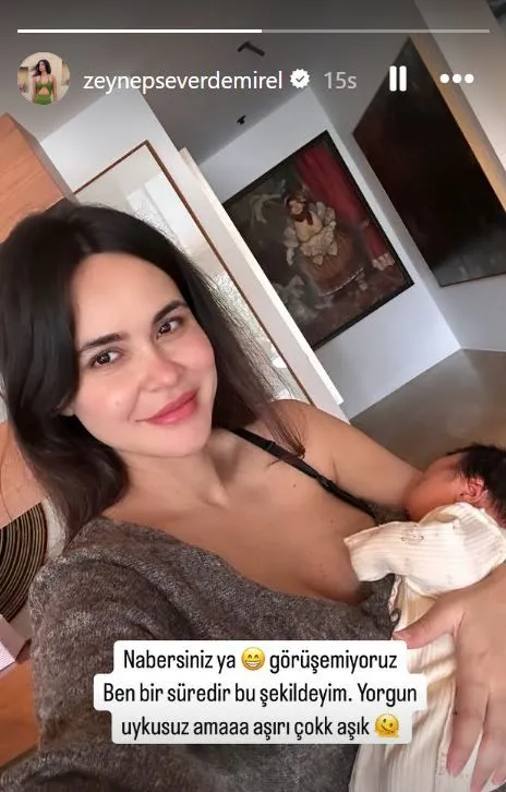 Zeynep Sever Demirel minik bebeğiyle poz verdi: "Yorgun, uykusuz ama çok aşık"