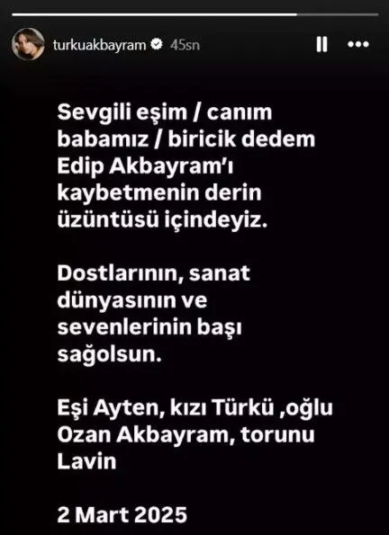 Hayatını kaybeden Edip Akbayram için ünlü isimlerden peş peşe taziye mesajı