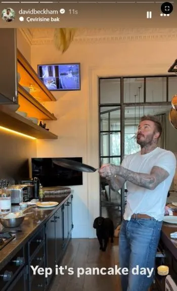 David Beckham, mutfakta hünerlerini sergiledi