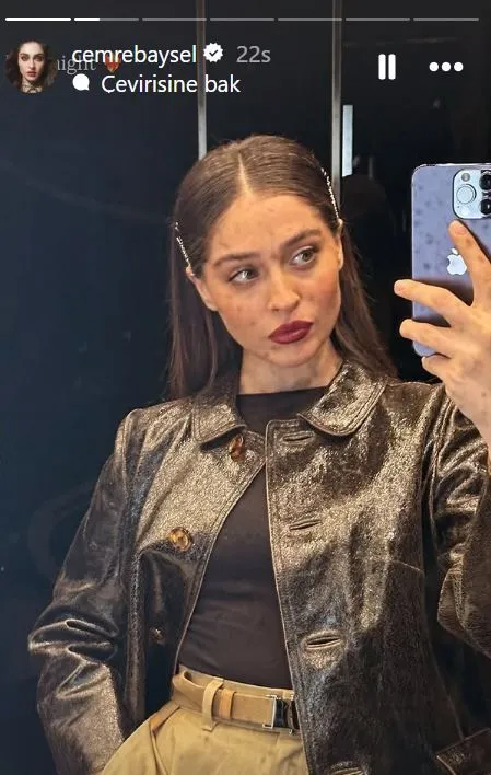 Cemre Baysel, Paris pozlarını paylaştı! Tarzıyla beğeni topladı