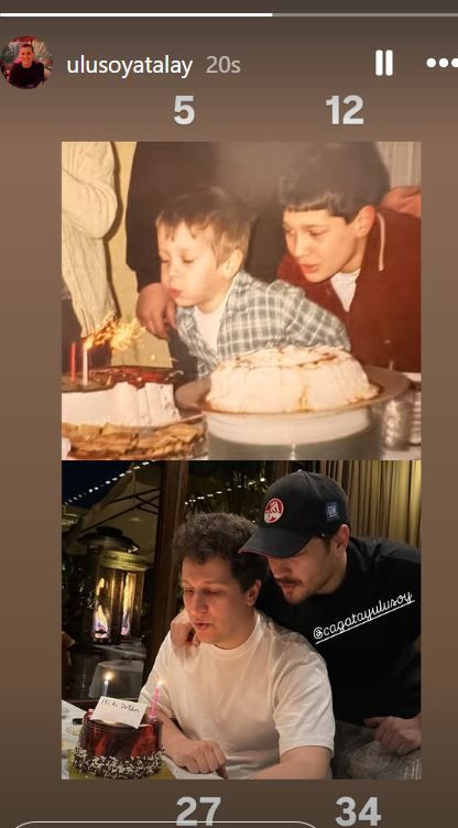 Çağatay Ulusoy kardeşinin doğum gününü kutladı! Yıllar sonra aynı pozu verdiler