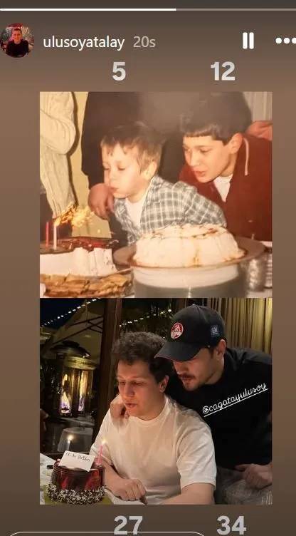 Çağatay Ulusoy kardeşinin doğum gününü kutladı! Yıllar sonra aynı pozu verdiler