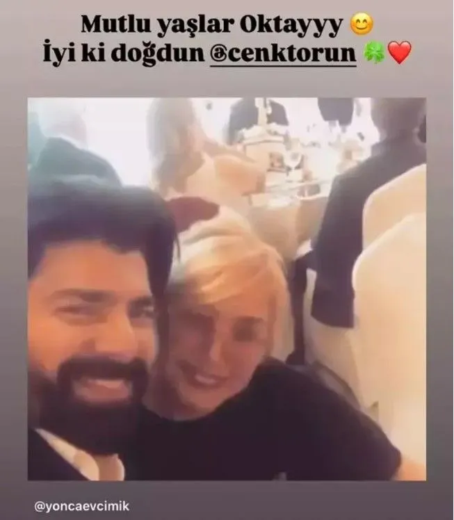 Yonca Evcimik'ten Cenk Torun ile paylaşım: Mutlu yaşlar Oktay...
