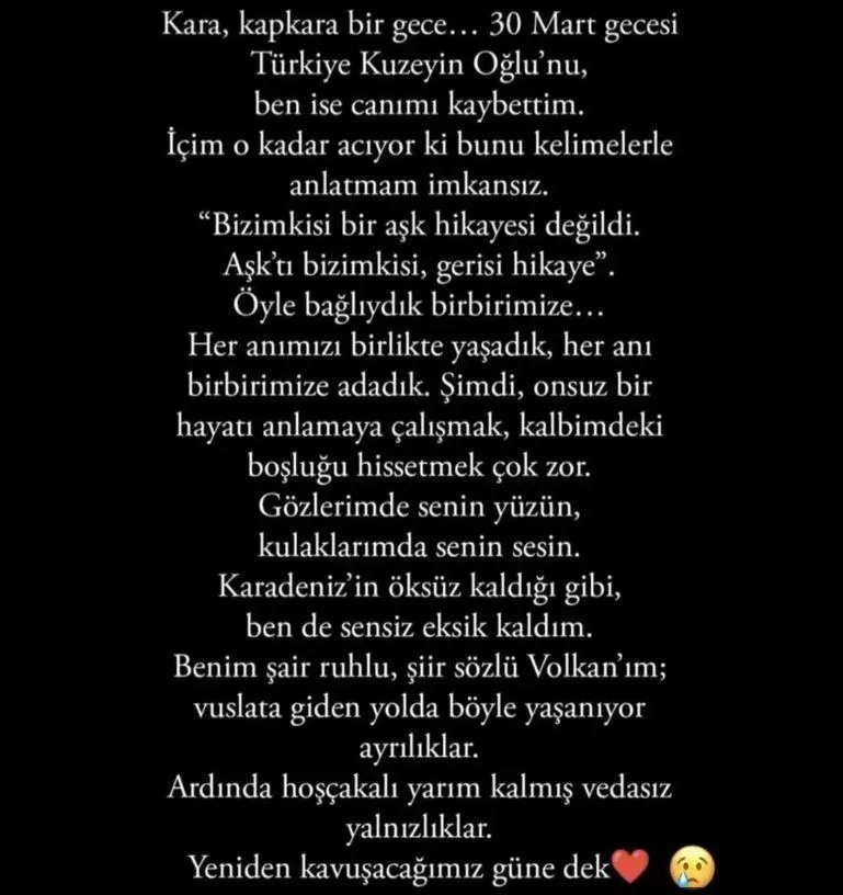 Volkan Konak'ın 35 yıllık eşi Selma Konak’tan duygulandıran paylaşım: "Karadeniz'in öksüz kaldığı gibi, ben de sensiz eksik kaldım"