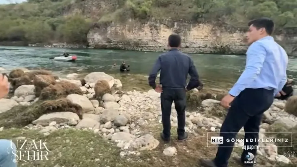 Uzak Şehir'in kamera arkası görüntüleri yayınlandı! İşte Deniz Cihan'ın kaybolma sahneleri