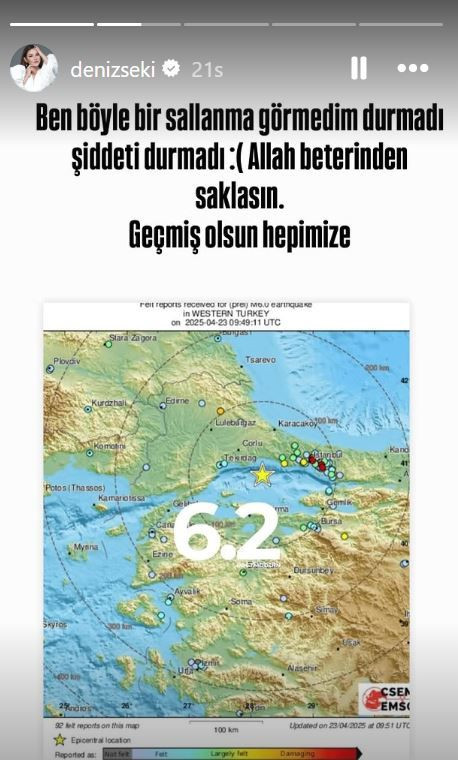İstanbul'da şiddetli deprem sonrası ünlü isimler korku dolu anları paylaştı