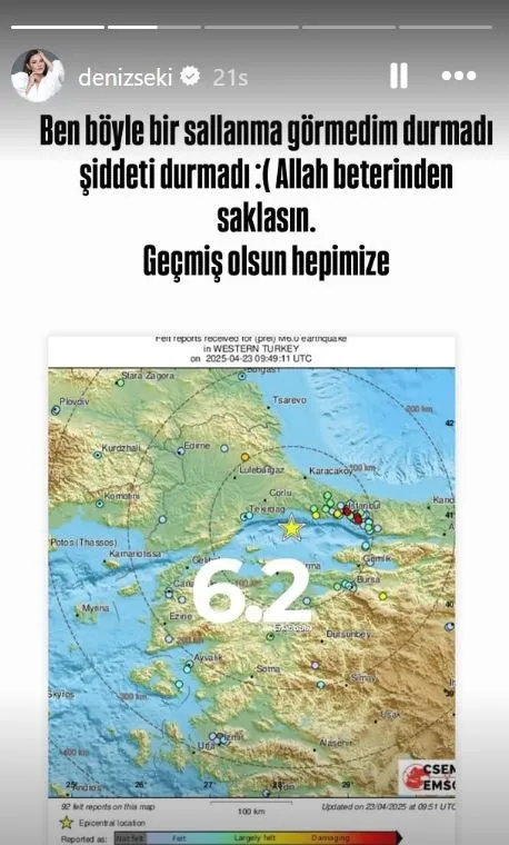 İstanbul'da şiddetli deprem sonrası ünlü isimler korku dolu anları paylaştı