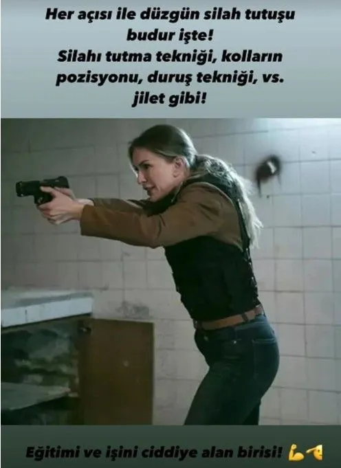 Eski FBI ajanı sevgilisinden Yasemin Allen'e övgü: Silah tutuşu budur işte