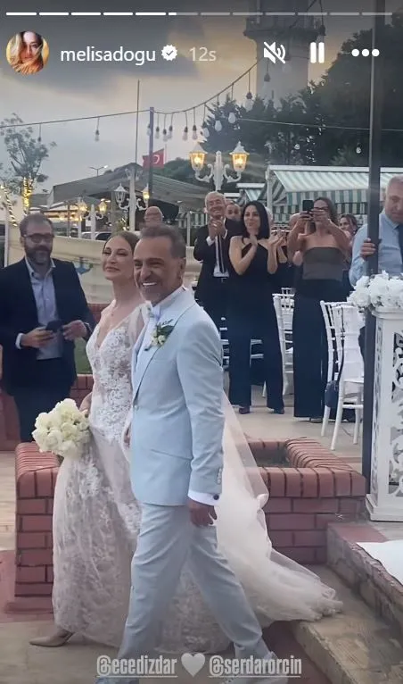 Ece Dizdar ile Serdar Orçin evlendi! Düğün dansları erik dalı oldu