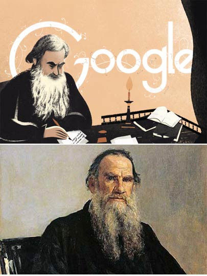 Google'dan Tolstoy'a özel doodle