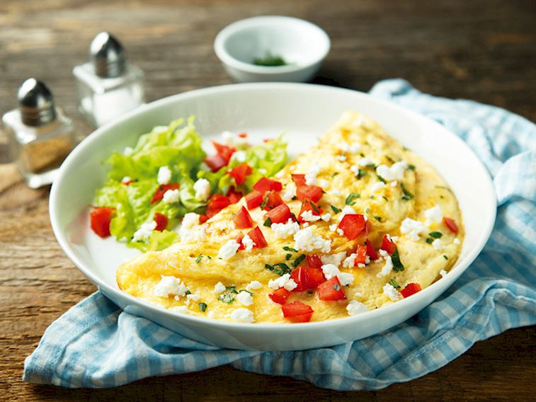 Yulaflı sebzeli omlet