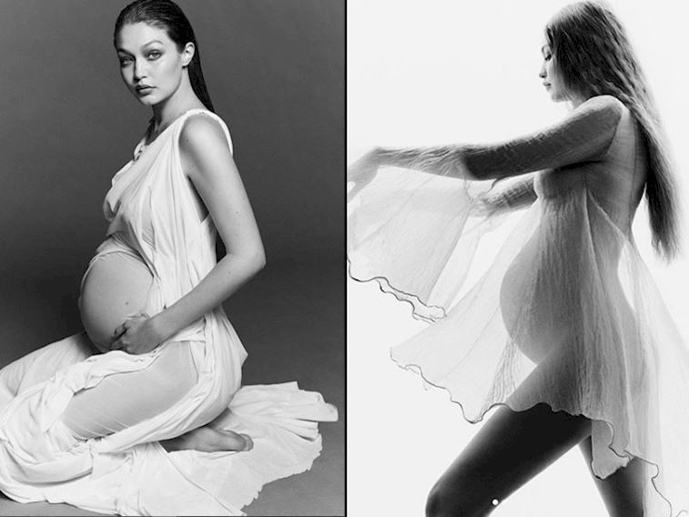 Gigi Hadid'ten sosyal medyayı sallayan hamilelik pozları