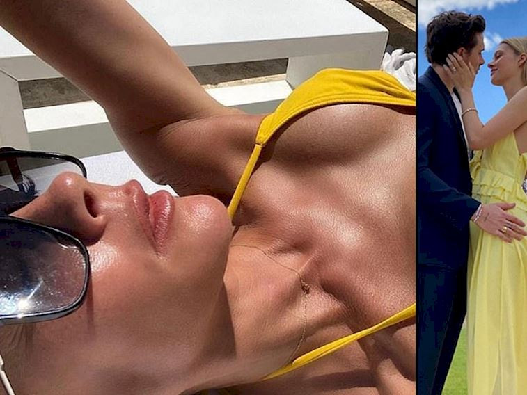 Victoria Beckham sarı bikinisiyle yıllara meydan okudu